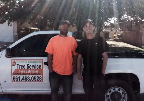 Chad's Chippers crew on a job site in full safety gear